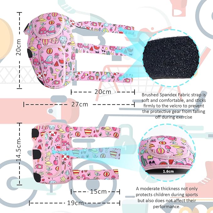 Kids Soft Knee and Elbow Pads, Children Protective Gear, Suitable for Boys and Girls Bike Ski Roller Skateboard
