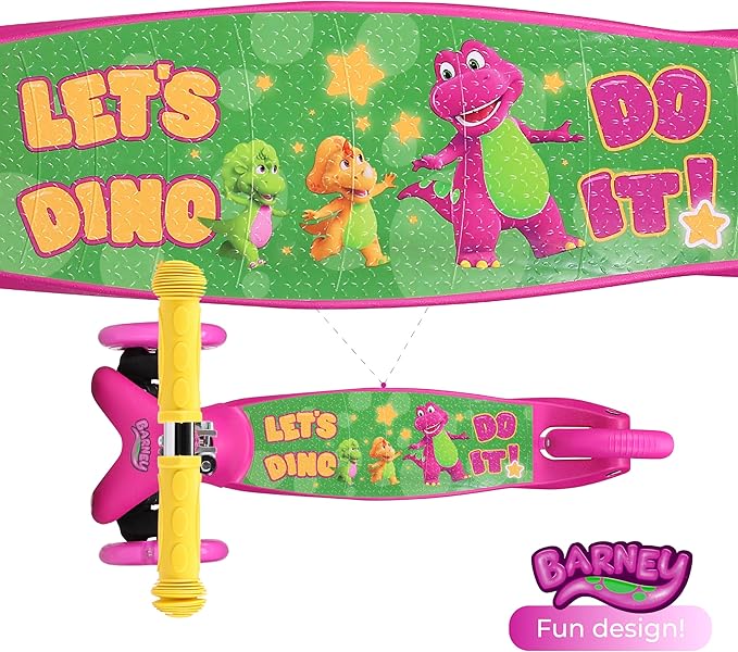 Self Balancing Kick Scooter with Light Up Wheels, Extra Wide Deck, 3 Wheel Platform, Foot Activated Brake, 75 lbs Limit, Kids & Toddlers Girls or Boys, for Ages 3 and Up