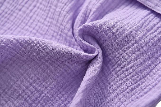 Organic Cotton Toddler Bathrobe, Soft and Breathable Baby Robe for Kid, Boy& Girl Hooded Robe Muslin