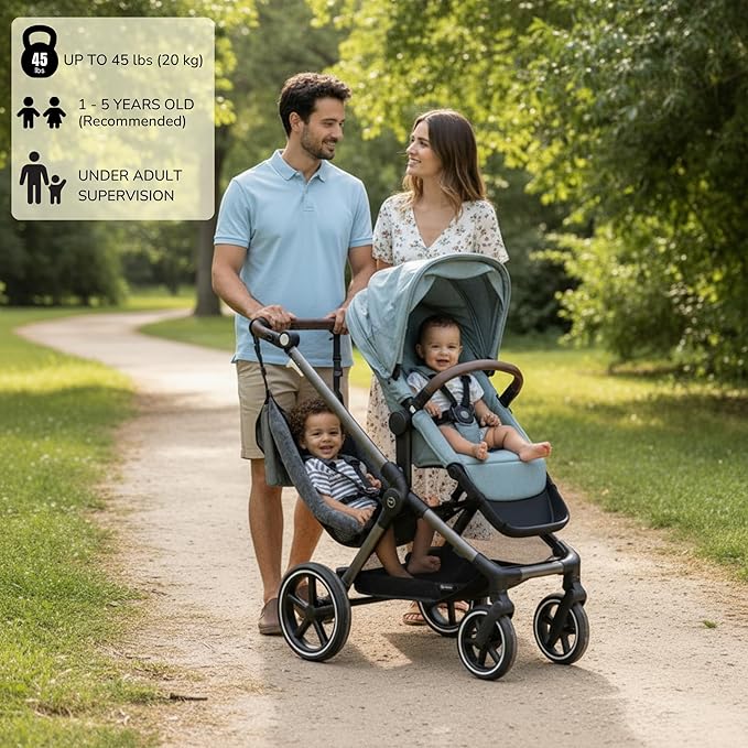 Hammock Seat Attachment. Alternative for Universal Stroller Board if You Need a Double Stroller for Infant and Toddler or Toddler Stroller 3-5 Year Old. Alternative for Stroller for Toddler