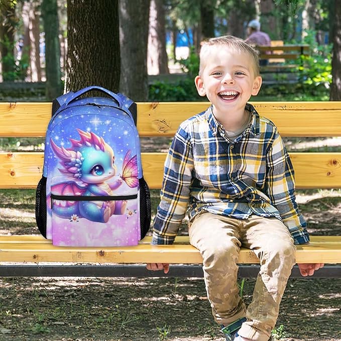 Kids School Backpack - Dragon Backpacks for Girls - Bookbag Gifts for Daughter - School Bag for Kindergarten/Preschool/Elementary(17 Inch)