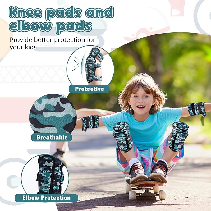 Kids Soft Knee and Elbow Pads, Children Protective Gear, Suitable for Boys and Girls Bike Ski Roller Skateboard