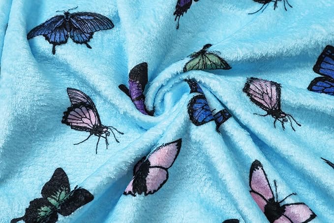 Umeyda Girls Fleece Hooded Robes, Warm Printed Bath Robe for Kids Soft Fuzzy Bathrobe for Gifts