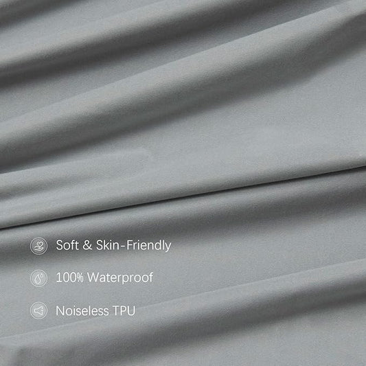 Biloban Mini Crib Sheets Fitted Waterproof 38'' x 24'', 2 Pack Mattress Protector Cover Fits for Dream on Me/Newton Mini Crib Mattress, Portable Sheet for Boys & Girl