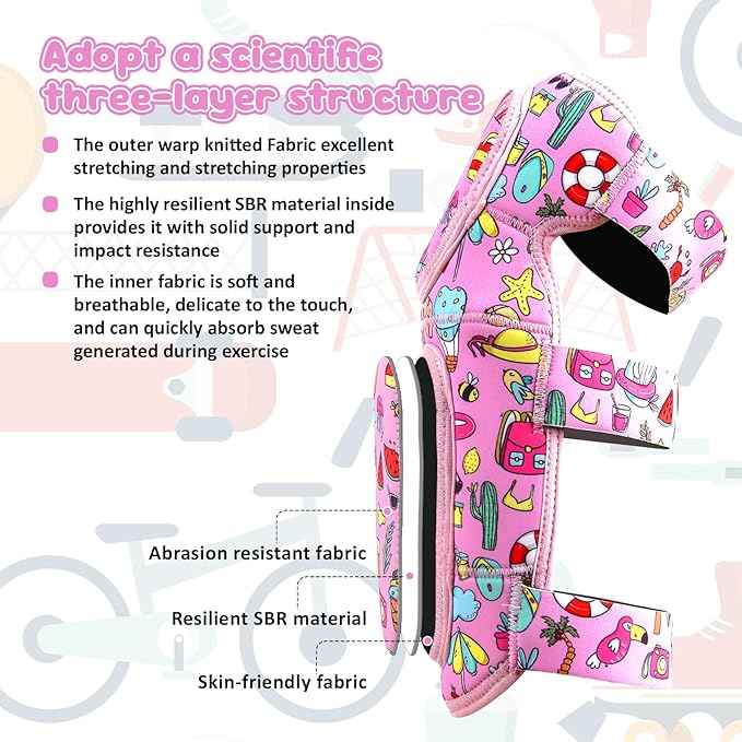 Kids Soft Knee and Elbow Pads, Children Protective Gear, Suitable for Boys and Girls Bike Ski Roller Skateboard