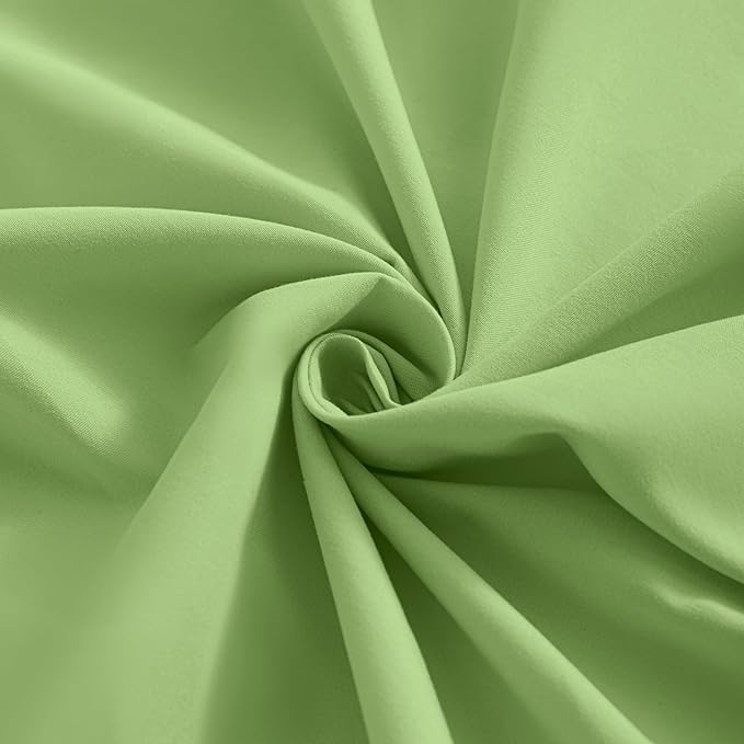 FLXXIE 2 Pack Microfiber Fitted Crib Sheets, Super Soft and Cozy Toddler Fitted Sheets for Standard Crib and Toddler Mattresses, 28x52, Sage Green