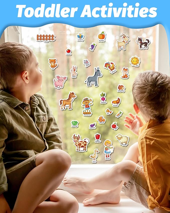 Walenced Reusable Sticker Book for Toddlers, Stickers for Kids, Toddler Craft Activities, Toddler Travel Toys Ages 3 and Up Boy Girl Birthday Gifts