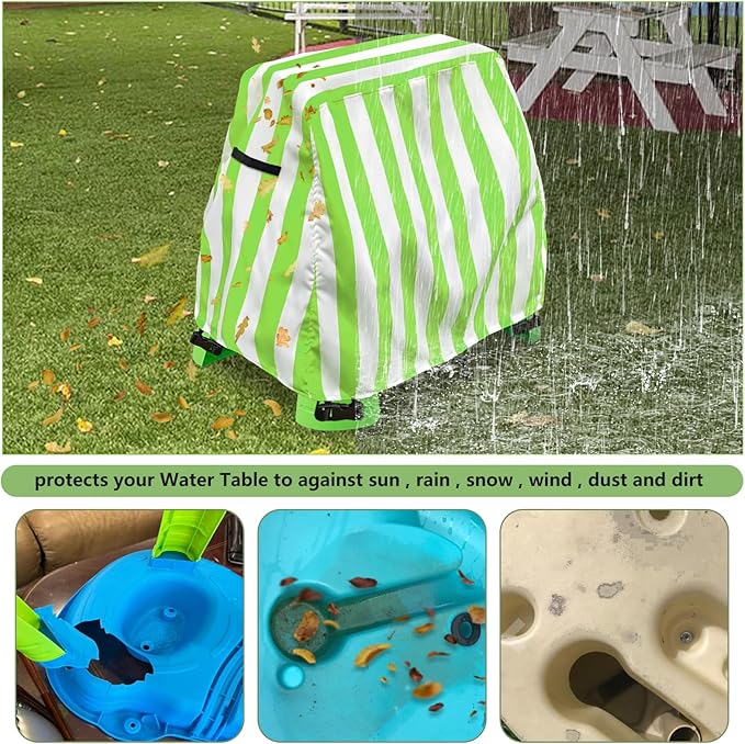 Kids Water Table Cover Fit Rain Showers Splash Pond Water Table,Waterproof Dust Proof Anti-UV Outdoor Toys Cover-Cover only