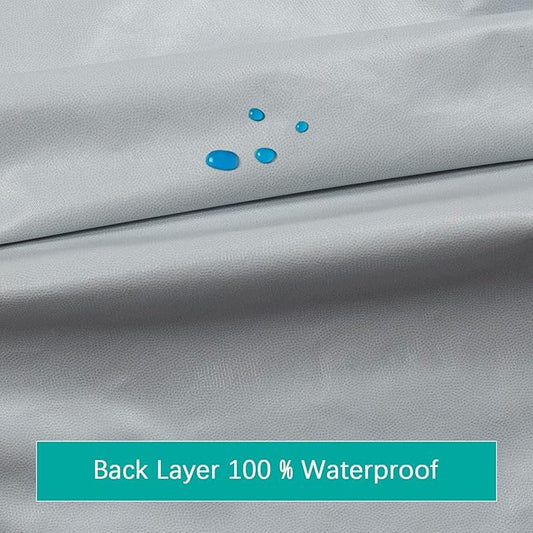 Biloban Pack and Play Sheets Waterproof 2 Pack Fitted, Compatible with Baby Graco Pack n Play/Playard and Other 38" X 26" Playpen Mattress, Grey & Navy
