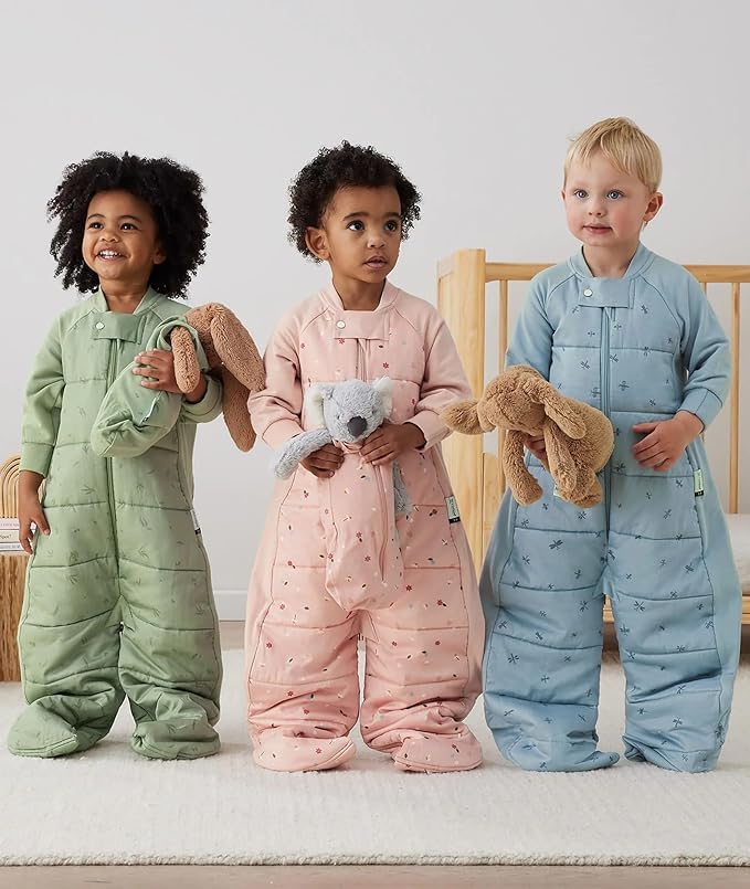 ergoPouch Sleep Suit Bag 2.5 TOG – Baby Sleep Sack & Wearable Blanket, 2-in-1 Convertible Sack to Suit with Legs for Safe Movement, Regulates Temperature Overnight, Unisex (8-24 Months, Willow)
