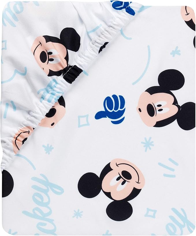 Lambs & Ivy Disney Baby Forever Mickey Mouse 3-Piece Blue Crib Bedding Set