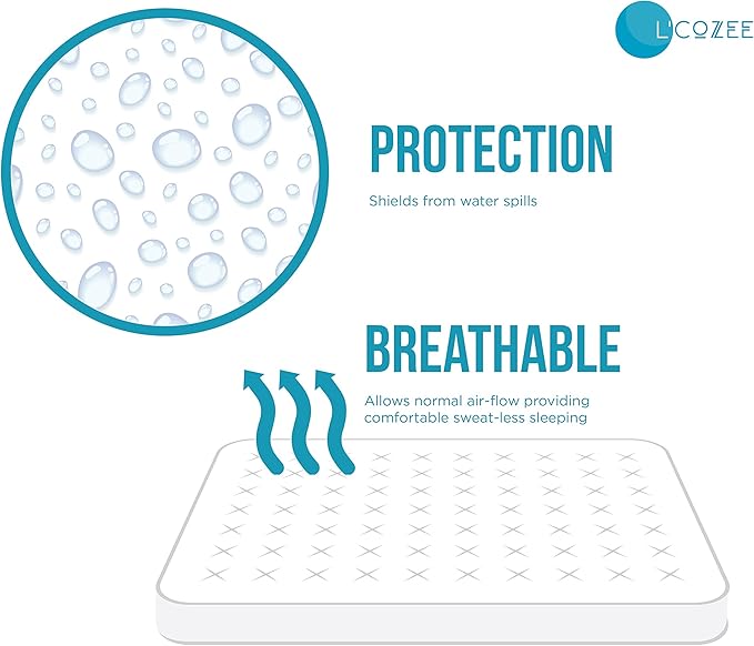 Waterproof Zippered Mattress Encasement Cover - Protector, Breathable, Full Size, Assure Sleep by L'COZEE