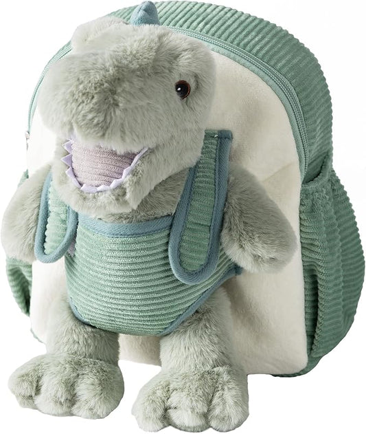 Moonkie Hug & Go Dinosaur Toddler Backpack – Soft Plush Bag with Take-Along Toy for Boys Aged 2–4 | Ideal for Daycare | Travel & Birthday Gifts for 3-Year-Old Kids