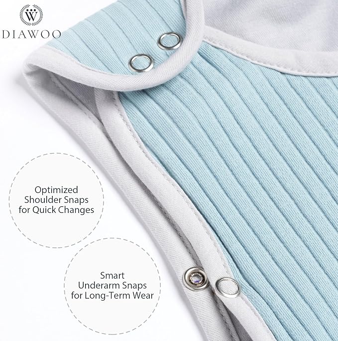 ThermaBloom Baby Sleep Sack (0.5–2.5 Tog)–Bamboo&Org.Cotton–Adjustable Sack (2–36 Months) with 2-Way Zipper&Belt Slot