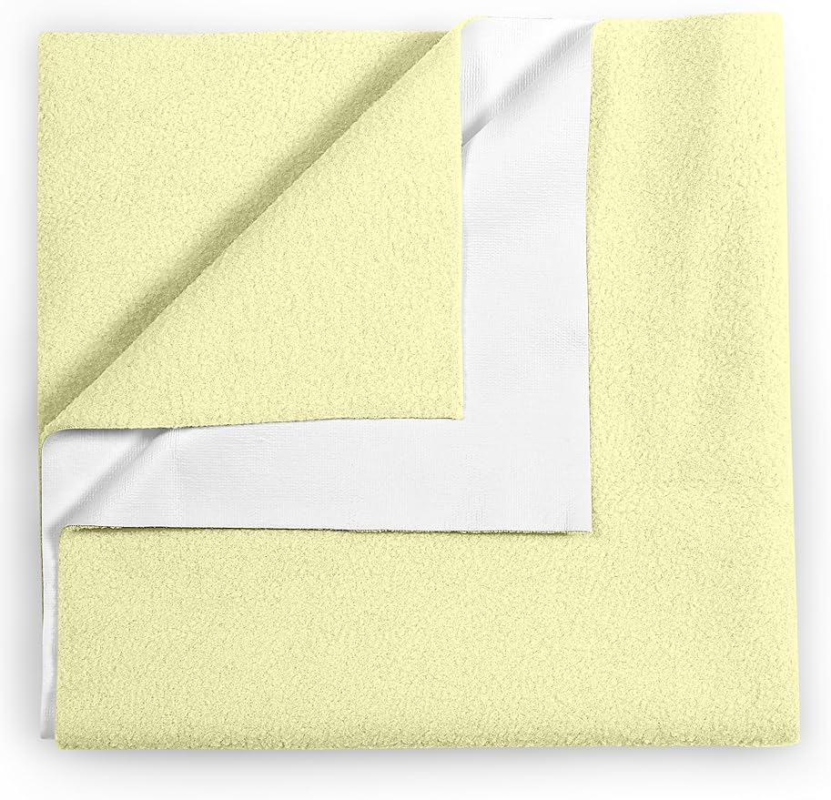 Waterproof Mattress Protector for Adults and Kids, Reusable Mattress Protector (Yellow, 19 x 27 Inch)