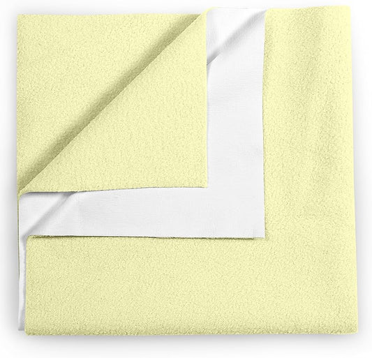 Waterproof Mattress Protector for Adults and Kids, Reusable Mattress Protector (Yellow, 29 x 39 Inch)