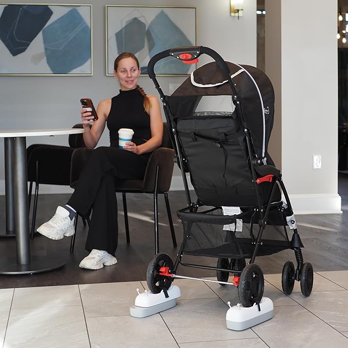 Automatic Stroller Rocker Attachment – Smart Infant Soother for Peaceful Sleep with Remote, Timer, Two Speed Modes, Type-C Rechargeable – No Anxious Vibrations, SwaySo