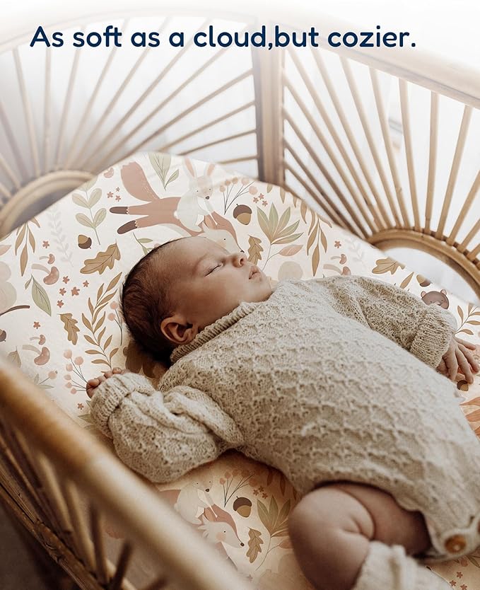 Bassinet Sheets Compatible with Baby Delight Beside Me Dreamer Bassinet, 33x20 for Baby Bedside Sleeper - Buttery Soft, Premium Stretchy Jersey Knit Sheets, 2 Pack