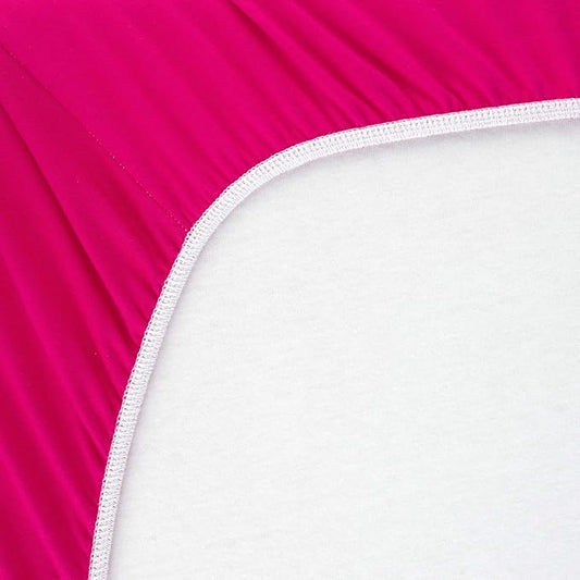 SheetWorld Baby Fitted Bassinet Sheet Fits Nuna Mixx 12 x 29 inches, 100% Cotton Jersey Hypoallergenic Sheet, Unisex Boy Girl, Hot Pink, Made in USA