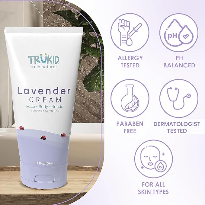 TruKid Bath Baby Essentials, Kids Skincare Set, Toddler Bubble Bath, Lavender Lotion and Body Wipes, Baby Shower Gift Set