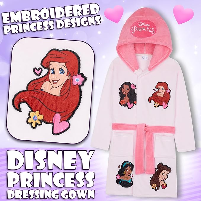 Get Trend Fleece Bathrobe for Girls, Teens, Dressing Gown, Soft Hooded Robe, Cozy Loungewear, Sleepwear Gifts for Girls
