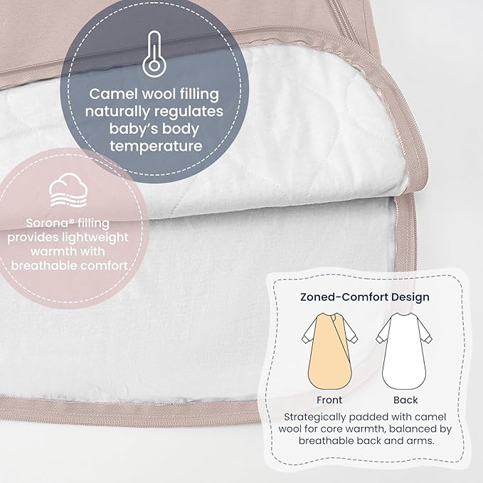 Unisex Sleeping Bag for Babies and Toddlers 1.0 Tog Sleep Sack 18-36 Months, Newborn Sleep Sack, Wearable Blanket Baby, One Piece Long Sleeves, Gifts for Baby