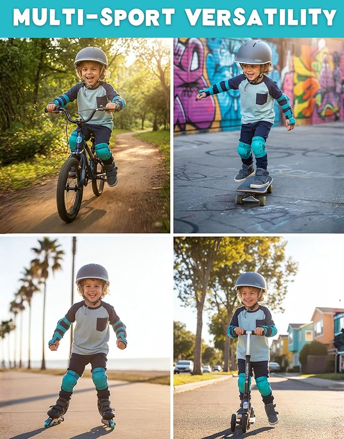 Rideo Kids Bike Helmet for Kids 3-5, Advanced Safety Girls Helmet, Adjustable & Multi-Sport, Patented Safety Buckle, Toddler to Youth