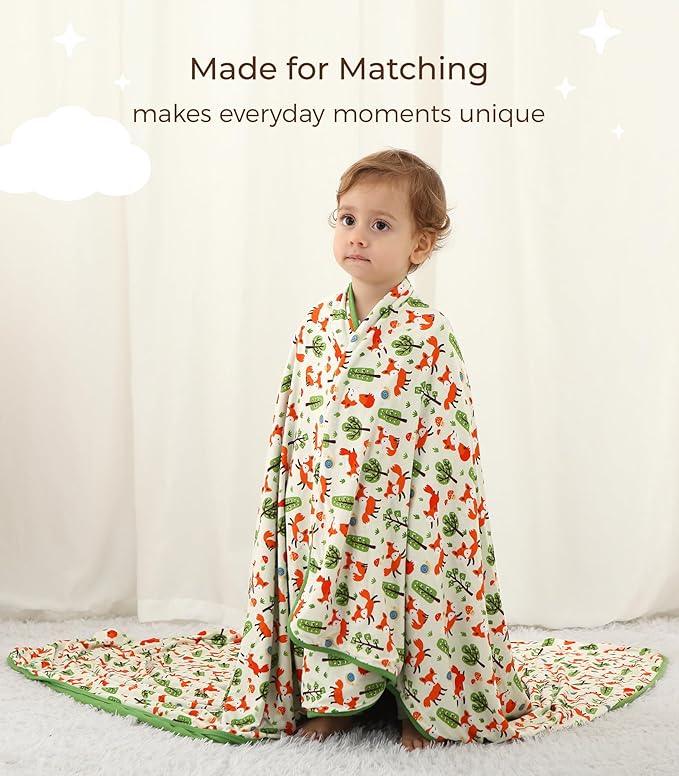 Premium Baby Blankets, Soft Viscose from Bamboo Blanket for Boys and Girls, Nursery Crib Bedding Quilt for Newborn and Toddler, Cooling for Hot Sleepers, 50'' x 50'' Little Fox