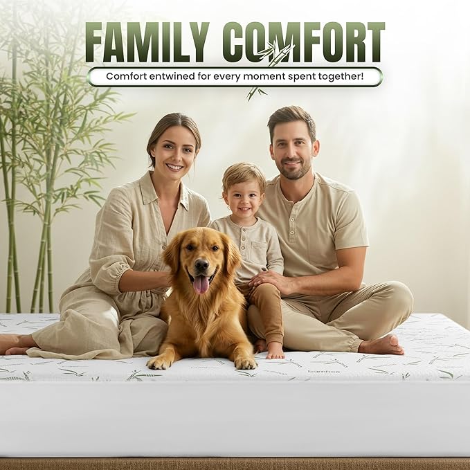 Utopia Bedding Waterproof Mattress Protector Twin XL Size Bed, Premium 200 GSM Bamboo Viscose Cooling Mattress Cover, Soft and Breathable, Fitted Style with 15 Inches Deep Stretchable Pockets