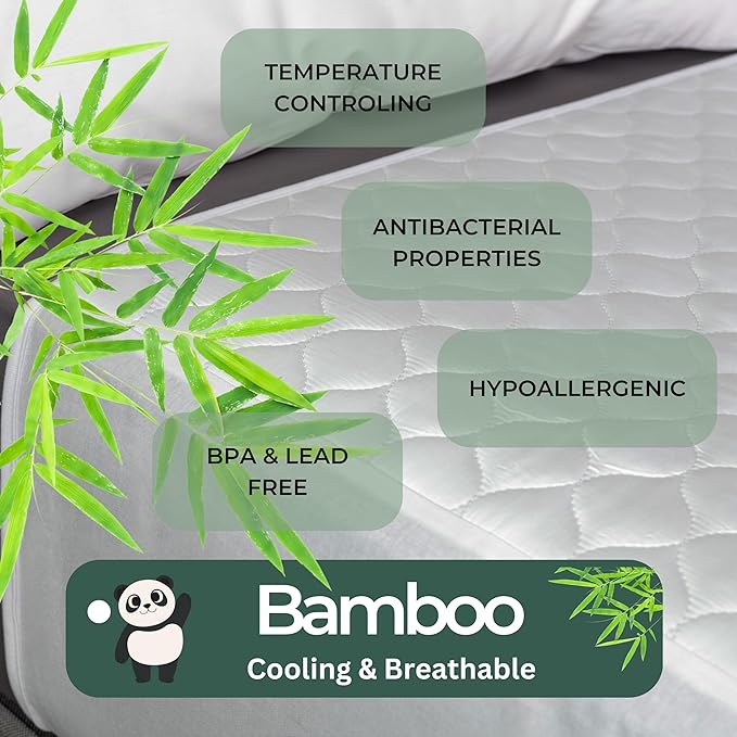 Hygge Sheets®️ Organic Washable Incontinence Bed Pads with Tucks - 100% Waterproof Reusable Mattress Protector Underpads - Rayon derived from Bamboo - Full Size Bed