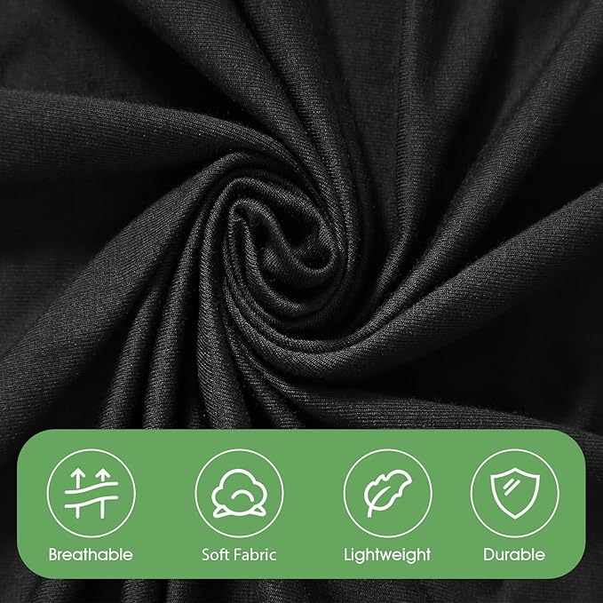 iEvolve Cotton Knitted Baby Swaddle Blanket with Hat Headband Set Newborn Swaddle Wrap Receiving Blankets for Baby Girl Boy 45" x 45"(Black)