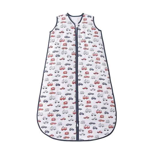 Baby Sleep Sack 2-4 T 95% Rayon from Bamboo 5% Spandex Boys & Girls Wearable Blanket 1.0 TOG Toddler Sleeping Sack 2- Way Zipper X-Large Car Truck