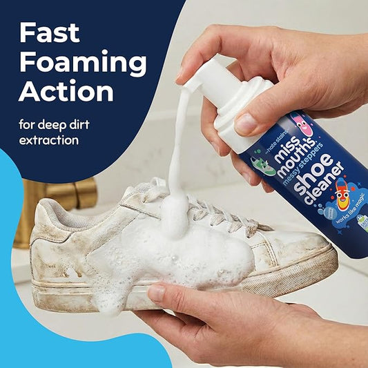 Miss Mouth's Messy Eater Stain Treater and Messy Steppers Shoe Cleaner Magic Duo - Stain Remover for Clothes, Carpet, Upholstery and Shoe Cleaner for Sneakers, Leather, Cloth, Mesh