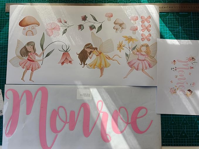 Custom Name Fairy Wall Decals - Whimsical Nursery Decor, Peel-and-Stick Wall Stickers for Kids Rooms, Bedrooms & Playrooms