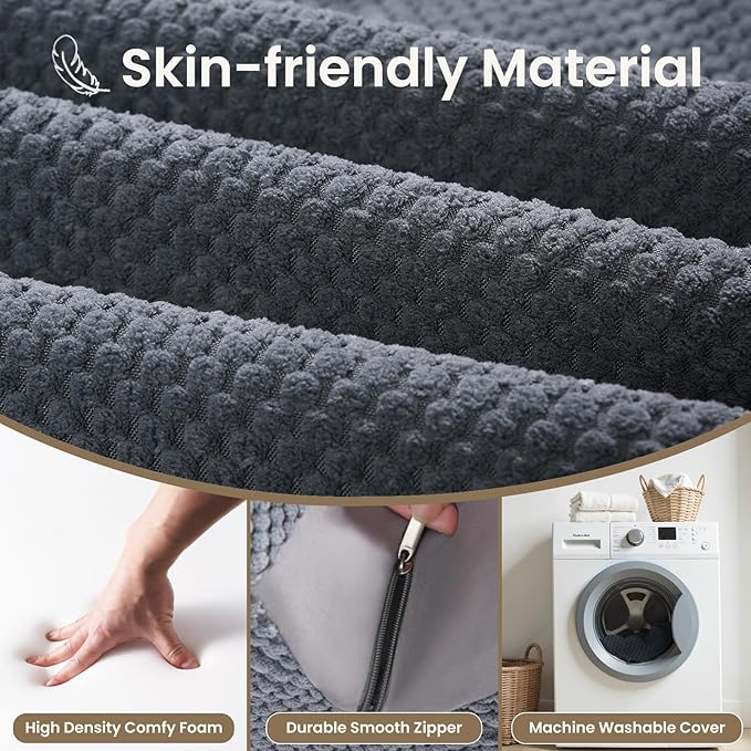 Toddler Bed Rail Bumpers - Anti-Fall | Anti-Collision | Multi-Height Compatibility | Washable Cover | Easy to Install | Fit Loft, Bunk & Floor Bed (3 Ft)
