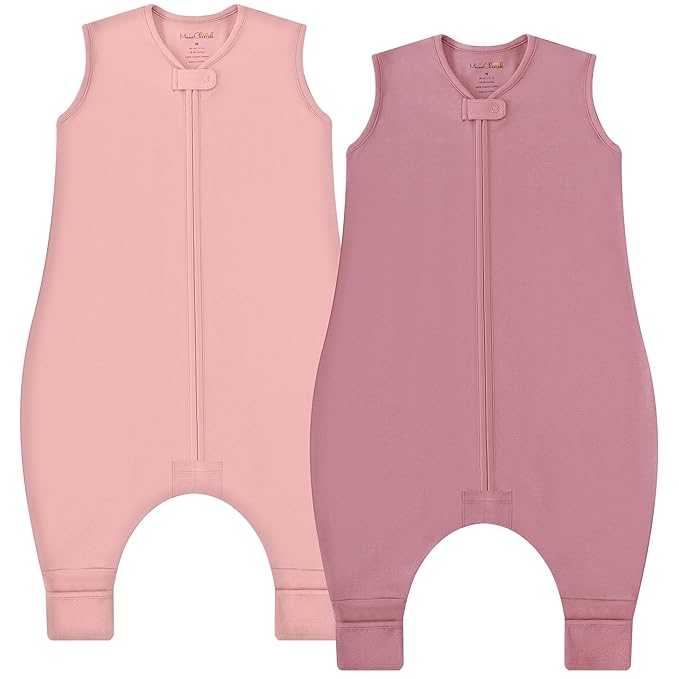 Mama Cheetah Toddler Sleep Sack with Feet 4T-5T, 0.5 TOG Organic Cotton Baby Wearable Blankets with Legs, Baby Sleeping Bag for Walkers, Early Walker X-Large