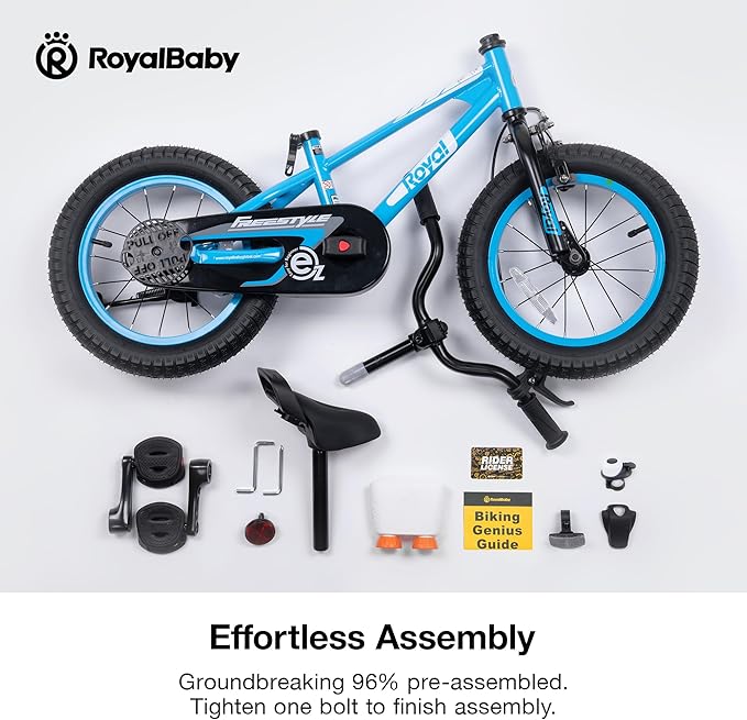 RoyalBaby Kids Bike Freestyle Classic & EZ Balance Pedal Switchable Bicycle, 12 14 16 18 Inch, 3-10 Years Toddler to Big Kids