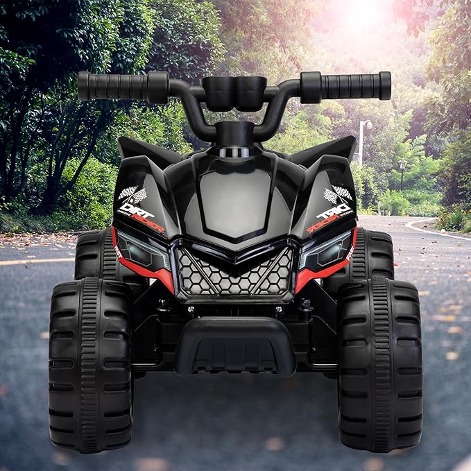 TOBBI Ride On Toy for Toddler, Kids Quad 4 Wheeler with Cool Spraying System, Power-Wheel ATV Driving Play Car Electric Ride Vehicles with Music Player for Toddlers Kids Children Aged 1-3