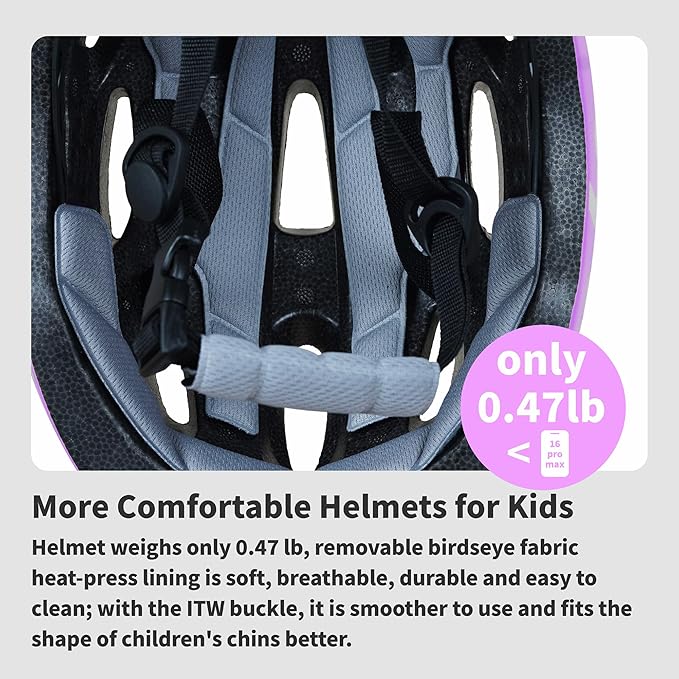 RoyalBaby Kids Helmet 0.47 lb Ultra-Lightweight & Adjustable for Ages 5-13 Years, Ideal for Cycling, Scooter, Balance Bike & More Sports, 4 Vibrant Colors Available