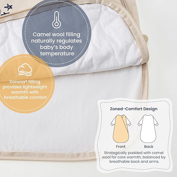 Unisex Sleeping Bag for Babies and Toddlers 1.0 Tog Sleep Sack 18-36 Months, Newborn Sleep Sack, Wearable Blanket Baby, Sleep Sack with Sleeves, Gifts for Baby