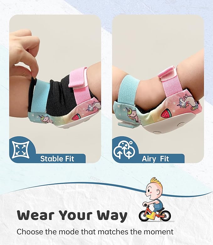 Simply Kids Knee and Elbow Pads with Wrist Guards, HardSoft Pad Tech. - CPSIA Certified Protective Gear Set - Inline Roller Skate Skateboard Bike Knee Pads for Kids Child Girls Boys Toddler Youth