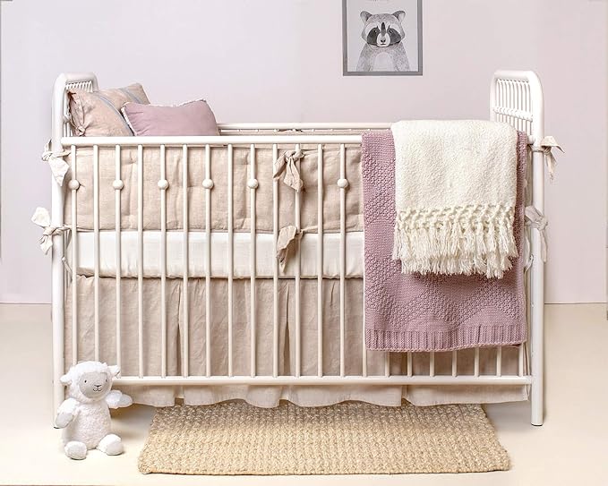 Crib Fitted Sheet by Pure Bamboo, Genuine 100% Organic Viscose Derived from Bamboo, Luxuriously Soft, Ultimate Cooling, Fits Standard Size Crib Mattress (Sand)