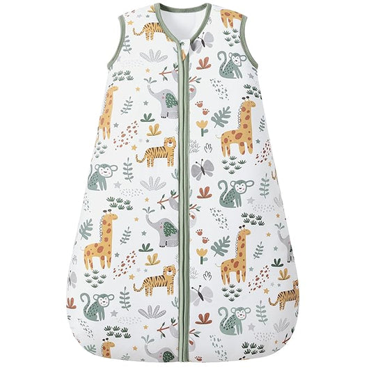 Baby Sleep Sack 18-24 Months, 2.5 TOG Cotton Winter Baby Wearable Blanket with 2-Way Zipper, Warm Soft Sleeping Bag for Toddler Boy Girl, XLarge Giraffe