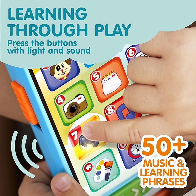 JOYIN Baby Toys 6-12 Months - Cell Phone with 4 Game Modes & 50+ Music and Learning Phrases, Educational Toys for Toddlers 1-3, Kids Pretend Phone Birthday Gifts for Girls Boys Age 1 2 3 Year Old