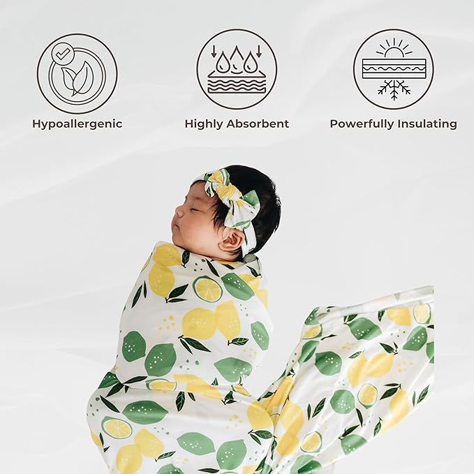 Swaddles for Newborns Baby Blanket Set Ultra-Soft 95% Bamboo Viscose Baby Swaddle for 0-3 Months | Newborn Essentials Must Haves Bamboo Viscose Swaddle Blankets