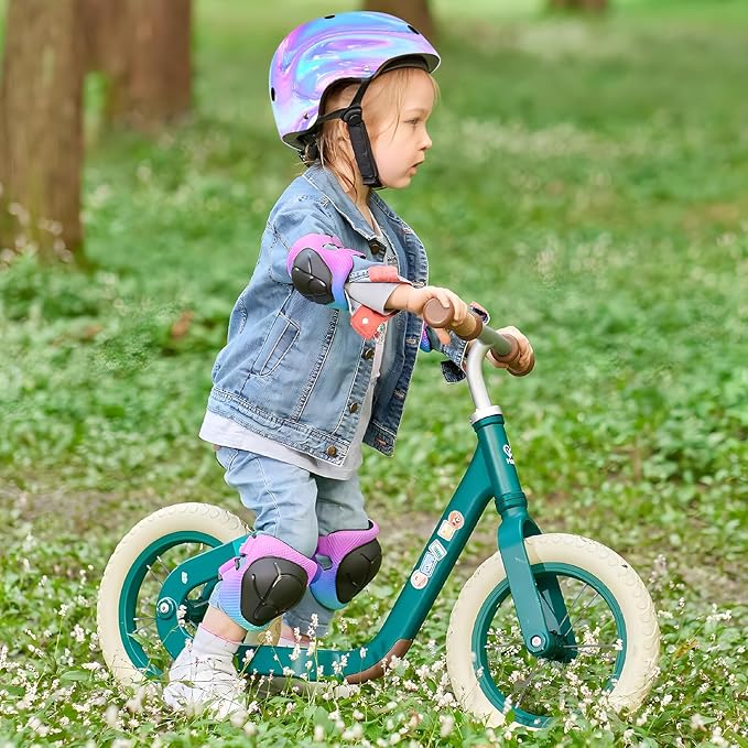 Adjustable Gradient Color Kids/Toddler Bike Helmet for 1-2-3-5-8-14 Years Boys Girls,Skateboard Helmet with Knee and Elbow Pads Wrist Guard Roller Skates,Cycling,Skating Scooter Longboard