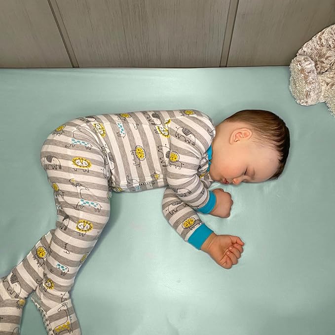 Mulberry Park Fitted Silk Crib Sheet - Grade 6A Pure 19 Momme Toddler Bedding - Gentle on Baby's Delicate Skin, Helps with Bald Spot, Eczema, Dry Skin & Cradle Cap - 28" x 52" / Goodnight Green