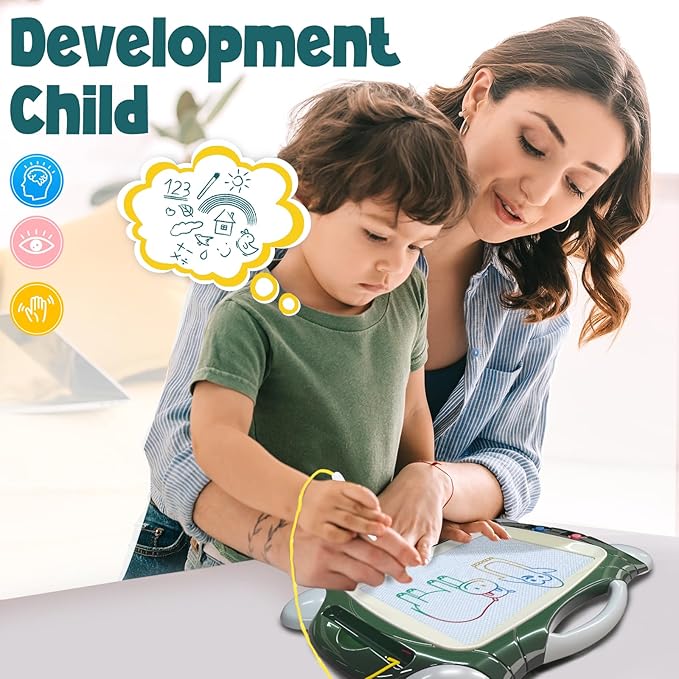 Daisiki Magnetic Drawing Board, Toddler Toys for Age 1 2 3 Boys Girls, Toddler Drawing Board, Birthday Easter Christmas Halloween Kids Toy Gifts for Boys and Girls