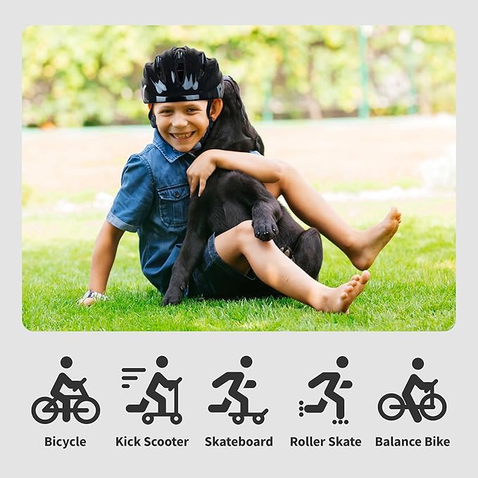 RoyalBaby Kids Helmet 0.47 lb Ultra-Lightweight & Adjustable for Ages 5-13 Years, Ideal for Cycling, Scooter, Balance Bike & More Sports, 4 Vibrant Colors Available