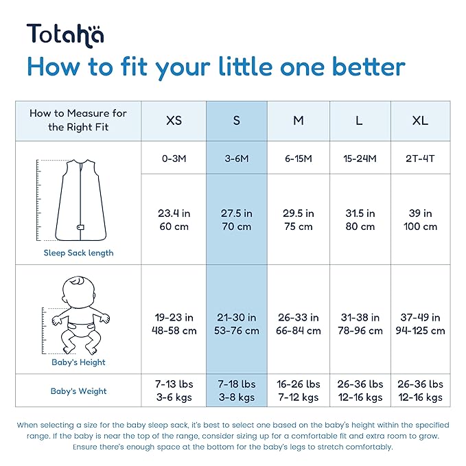 TotAha Sleep Sack 3-6 months 3 Pack, Ultra-Soft,Light Infant Wearable Blanket Baby Sleeping Bag with 2-Way Safe Zipper for Boy Girl, 0.5 TOG